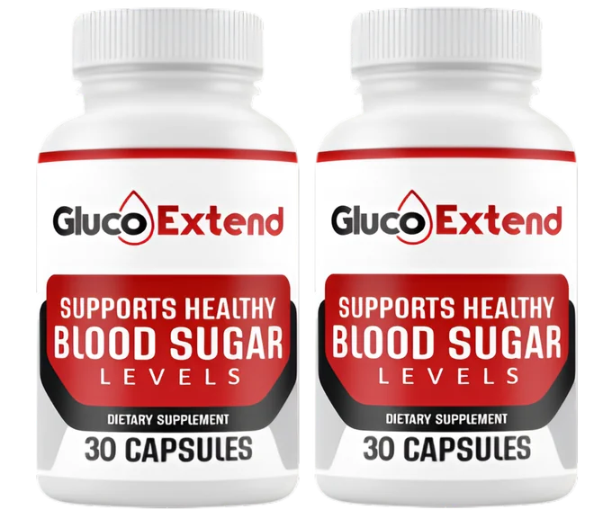 Gluco Extend blood sugar and metabolic wellness capsule bottles